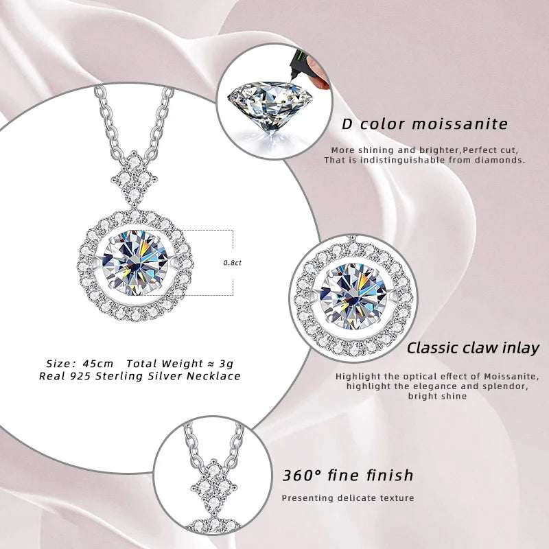 Timeless Moissanite Pendant Necklace-Rees Jewels-ReesJewels
