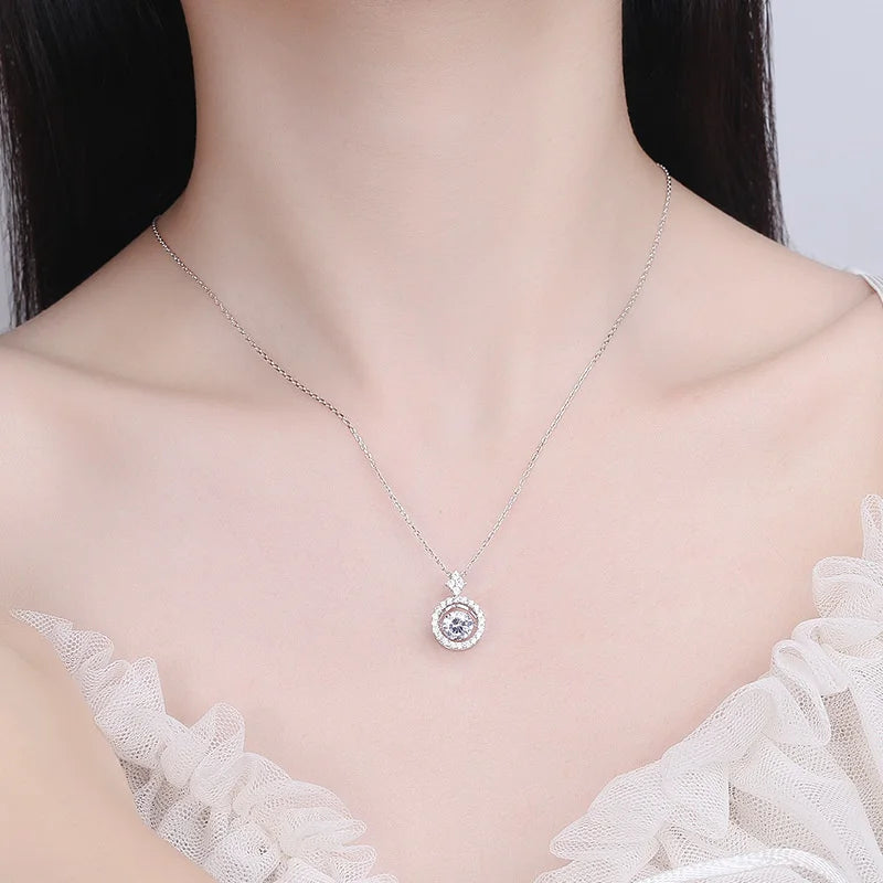 Timeless Moissanite Pendant Necklace-Rees Jewels-ReesJewels