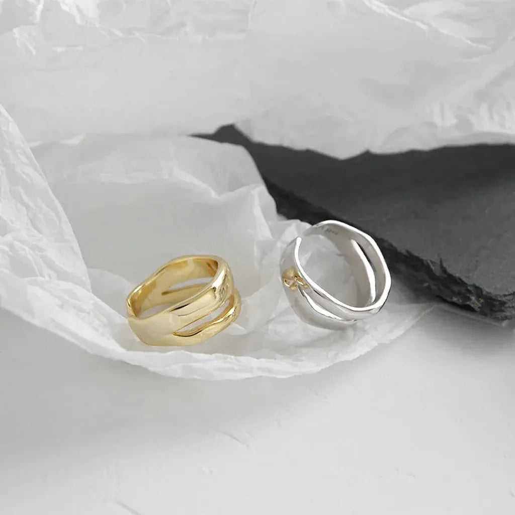 Trendy Elegant Twist Circle Rings-ReesJewels-ReesJewels