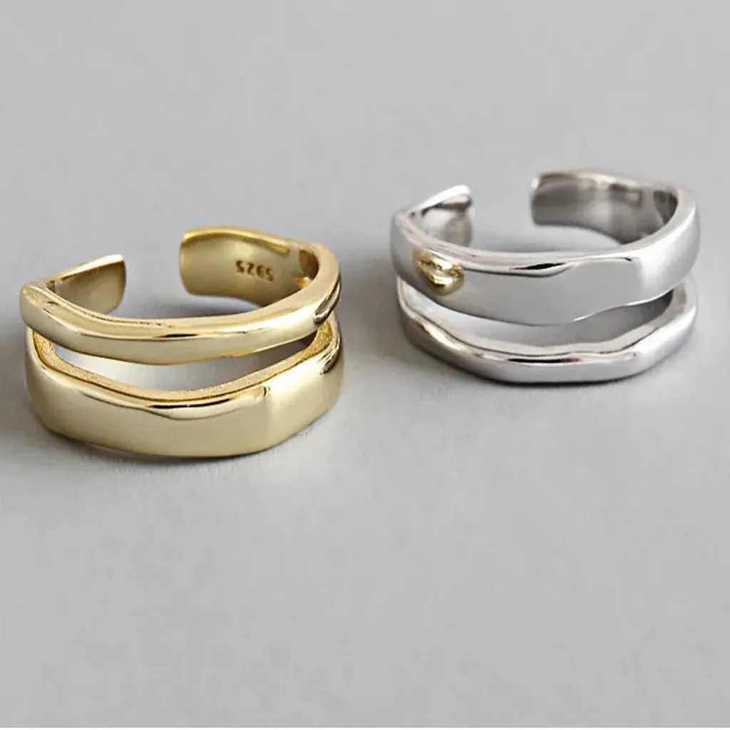 Trendy Elegant Twist Circle Rings-ReesJewels-ReesJewels