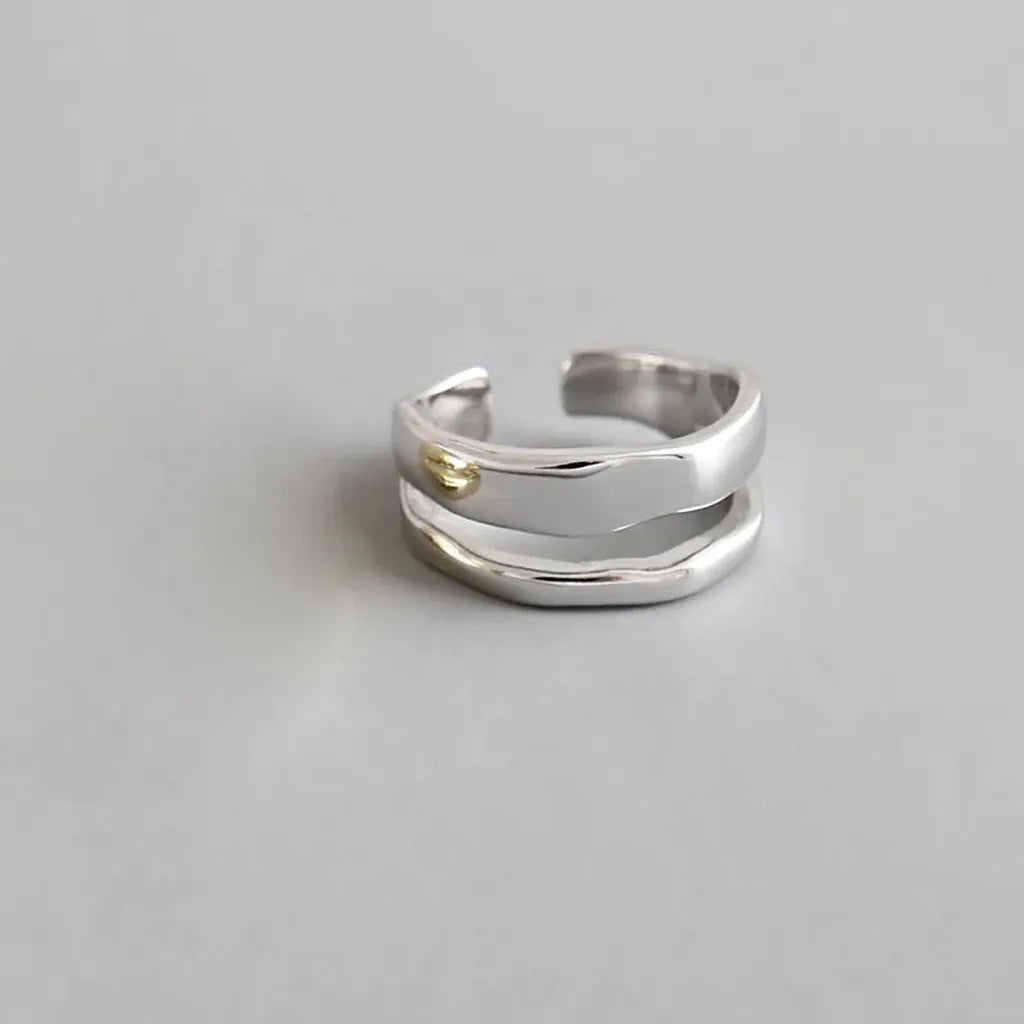 Trendy Elegant Twist Circle Rings-ReesJewels-Silver-Resizable-ReesJewels