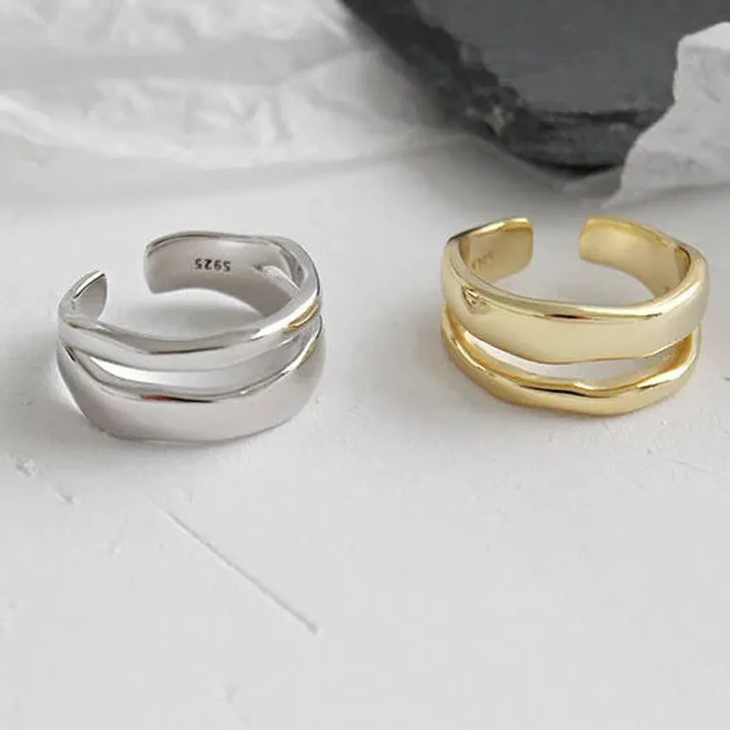 Trendy Elegant Twist Circle Rings-ReesJewels-ReesJewels