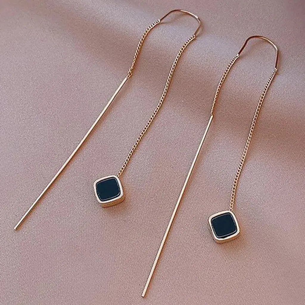 Trendy Geometric Tassel Earrings-ReesJewels-ReesJewels