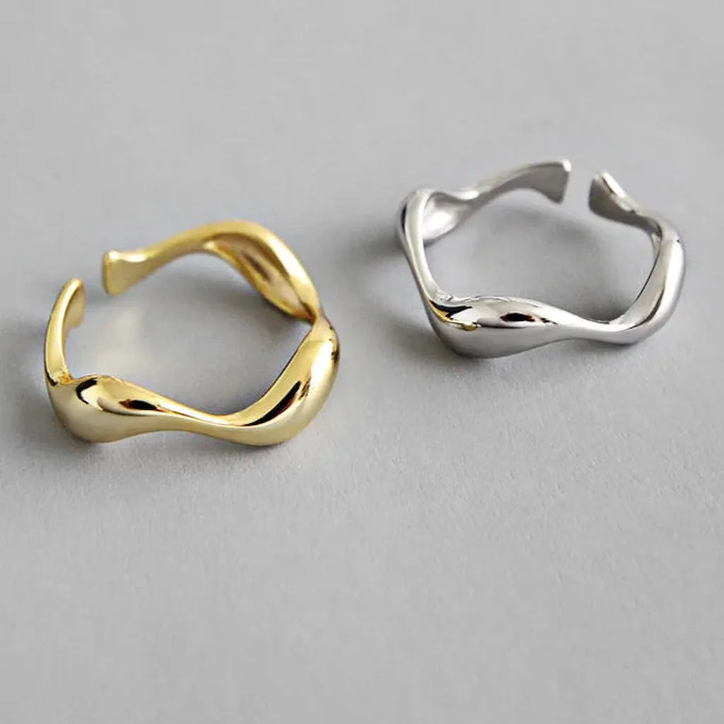 Trendy Irregular Wave Smooth Ring-ReesJewels-ReesJewels