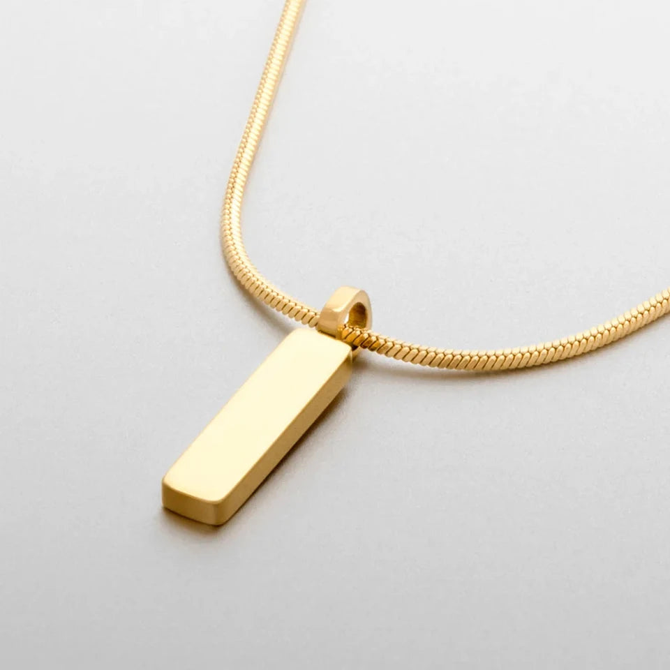 Trendy Simple Square Pendant Necklace-ReesJewels-Gold-ReesJewels