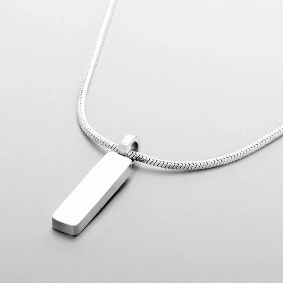 Trendy Simple Square Pendant Necklace-ReesJewels-Silver-ReesJewels