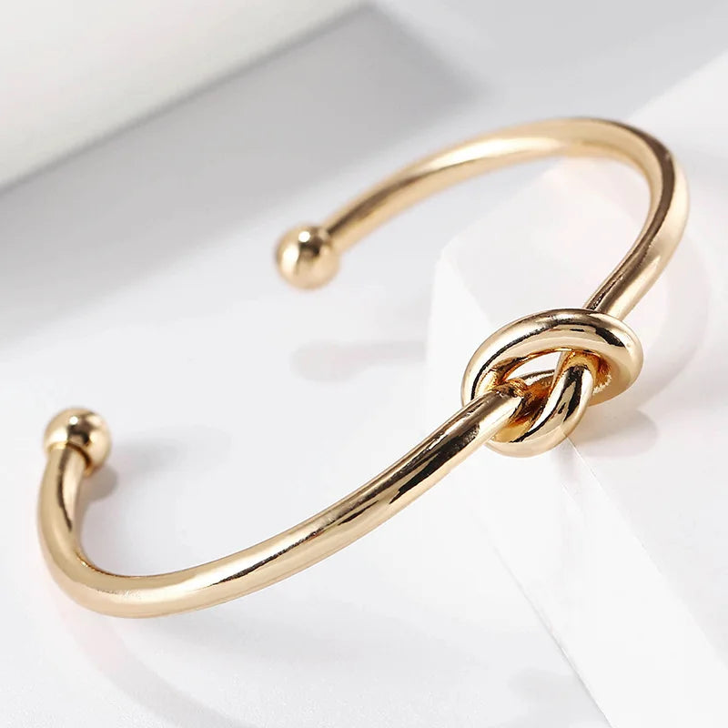 Vintage Elegant Woven Twist Bangle-ReesJewels-ReesJewels