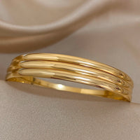 3 Pcs Timeless Golden Minimalism Bangle Set-Rees Jewels-ReesJewels