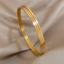 3 Pcs Timeless Golden Minimalism Bangle Set-Rees Jewels-Style 1-ReesJewels