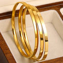 3 Pcs Timeless Golden Minimalism Bangle Set-Rees Jewels-Style 3-ReesJewels