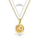 Aesthetic Blue Zirconia Star Moon Collar Necklace-Rees Jewels-ReesJewels