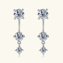 Beautiful Moissanite Diamond Stud Drop Earrings-Rees Jewels-ReesJewels