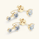 Beautiful Moissanite Diamond Stud Drop Earrings-Rees Jewels-ReesJewels