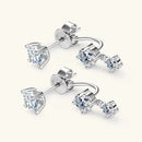 Beautiful Moissanite Diamond Stud Drop Earrings-Rees Jewels-ReesJewels