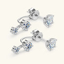 Beautiful Moissanite Diamond Stud Drop Earrings-Rees Jewels-ReesJewels