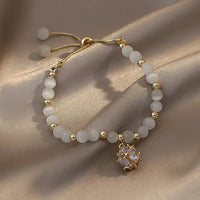 Cat Eye Stone Crystal Pendant Bracelet-ReesJewels-ReesJewels