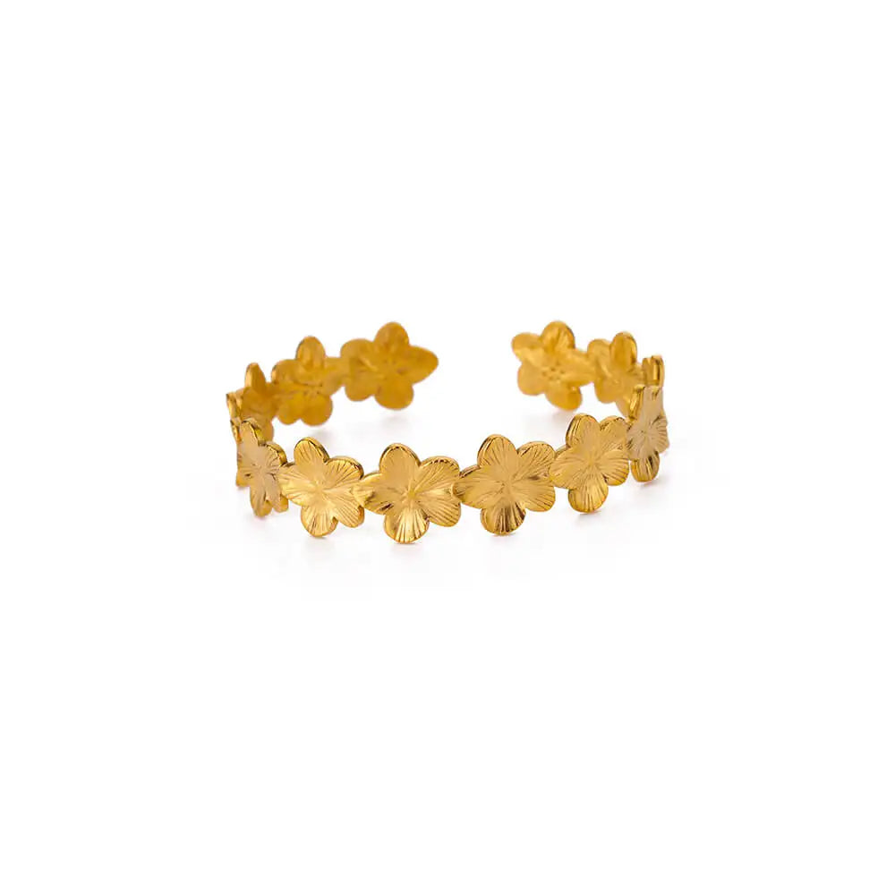 Charming Vintage Flower Golden Bracelet-ReesJewels-ReesJewels