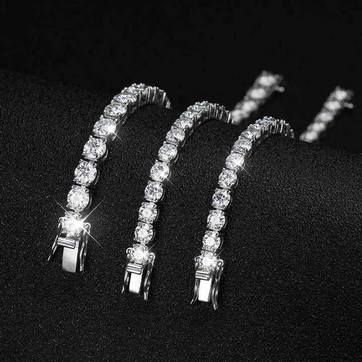 Chic Moissanite Diamond Tennis Bracelet-Rees Jewels-ReesJewels