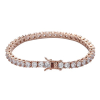 Chic Moissanite Diamond Tennis Bracelet-Rees Jewels-Rose gold-0.15ct 14cm-ReesJewels