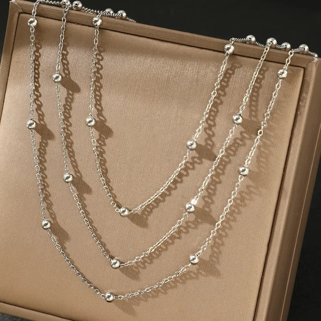Chic Multi-Layer Beaded Chain Necklace
