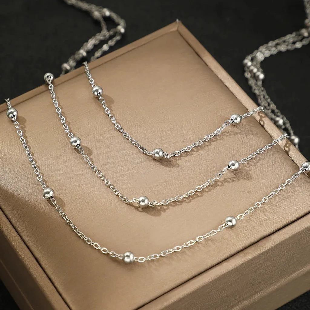 Chic Multi-Layer Beaded Chain Necklace-ReesJewels-ReesJewels
