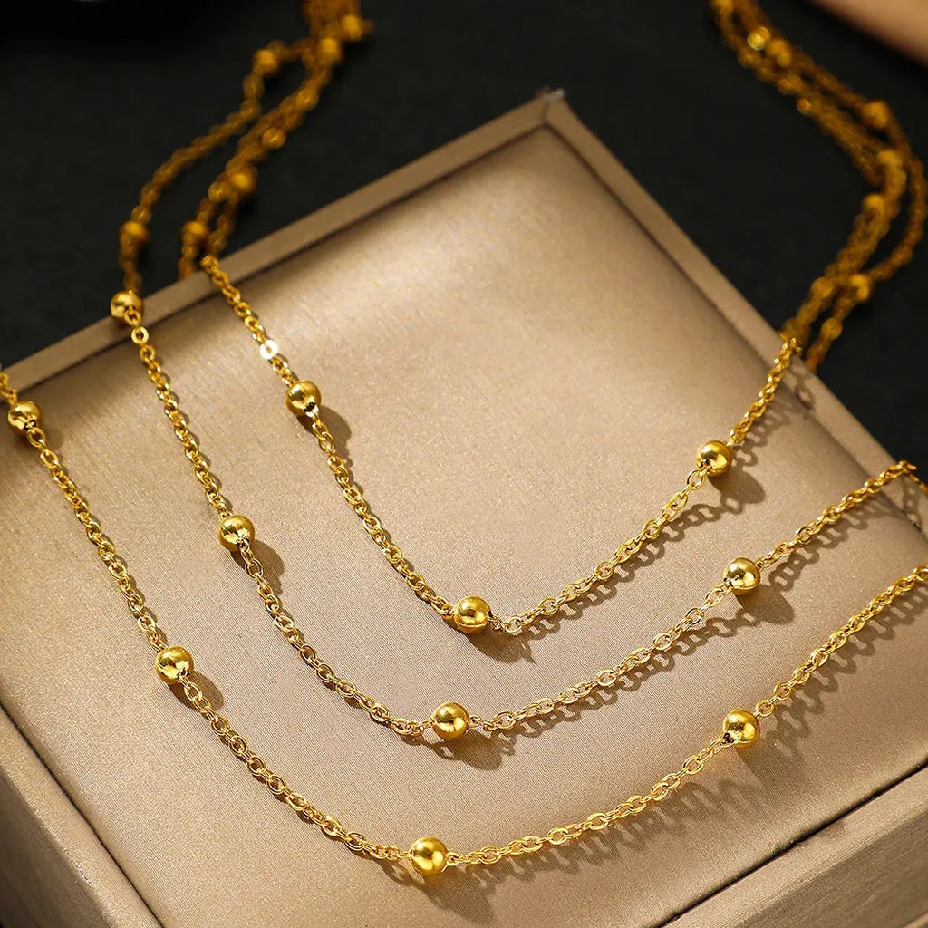 Chic Multi-Layer Beaded Chain Necklace-ReesJewels-ReesJewels