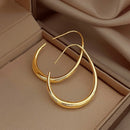 Chic Simple Oval Open Hoop Earrings-Rees Jewels-ReesJewels