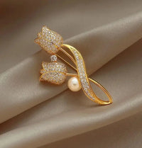 Classic Crystal Floral Brooche Badges-Rees Jewels-5-ReesJewels