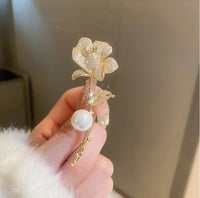 Classic Crystal Floral Brooche Badges-Rees Jewels-7-ReesJewels