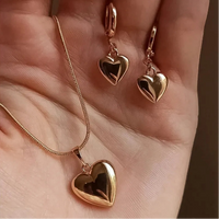 Classic Dainty Heart Pendant Jewelry Set-Rees Jewels-ReesJewels
