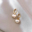 Classic Imitation Pearl Heart Earring-My Store-ReesJewels