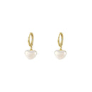 Classic Imitation Pearl Heart Earring-My Store-ReesJewels
