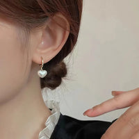 Classic Imitation Pearl Heart Earring-My Store-ReesJewels
