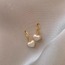Classic Imitation Pearl Heart Earring-My Store-Gold-ReesJewels