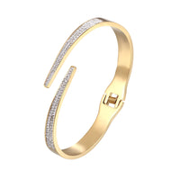 Classic Luxury Open Full Zirconia Bangle Bracelet-Rees Jewels-ReesJewels