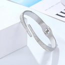 Classic Luxury Open Full Zirconia Bangle Bracelet-Rees Jewels-Silver-ReesJewels
