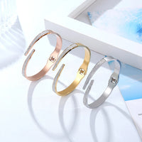 Classic Luxury Open Full Zirconia Bangle Bracelet-Rees Jewels-ReesJewels