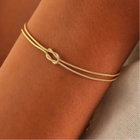 Classic Minimalistic Chain Knotted Bracelet-ReesJewels-ReesJewels