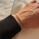 Classic Minimalistic Chain Knotted Bracelet-ReesJewels-Silver-15 Extend 3CM-ReesJewels