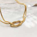 Classic Minimalistic Chain Knotted Necklace-ReesJewels-ReesJewels