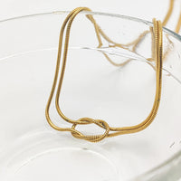 Classic Minimalistic Chain Knotted Necklace-ReesJewels-ReesJewels