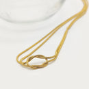 Classic Minimalistic Chain Knotted Necklace-ReesJewels-ReesJewels