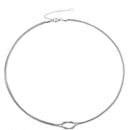 Classic Minimalistic Chain Knotted Necklace-ReesJewels-Silver-ReesJewels