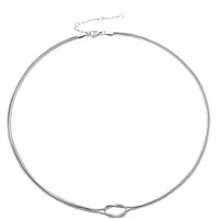 Classic Minimalistic Chain Knotted Necklace-ReesJewels-Silver-ReesJewels