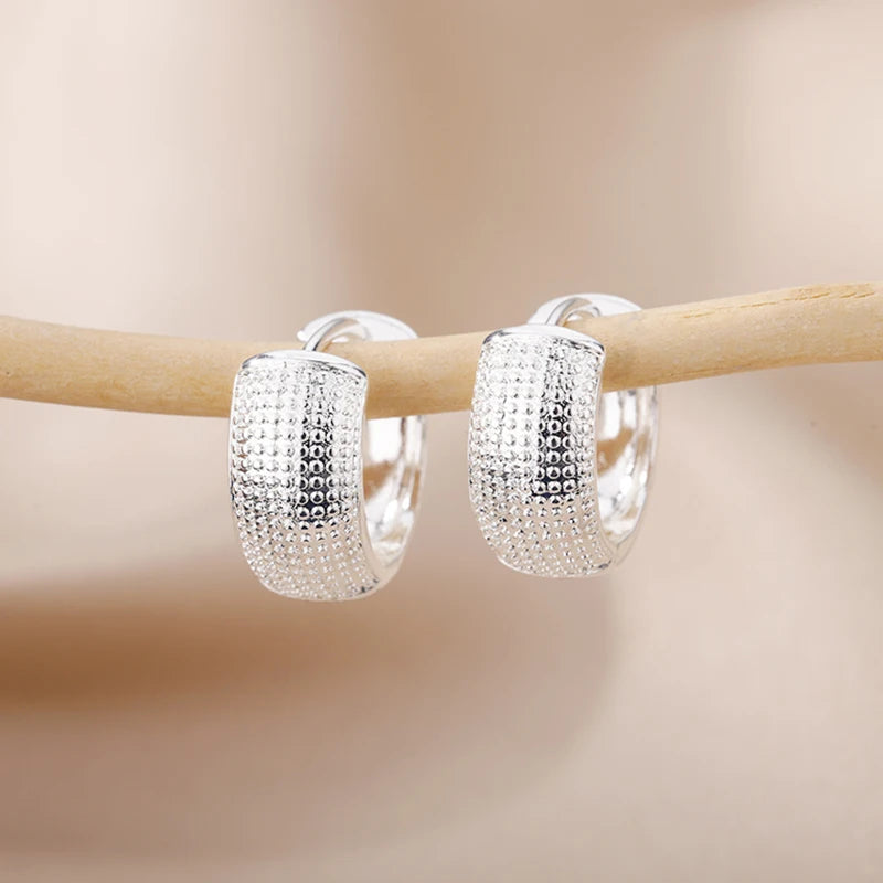 Classic Versatile Small Hoop Earrings-Rees Jewels-Silver 1-ReesJewels