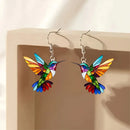 Colorful Hummingbird Dangle Earrings-Rees Jewels-ReesJewels