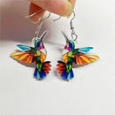 Colorful Hummingbird Dangle Earrings-Rees Jewels-ReesJewels