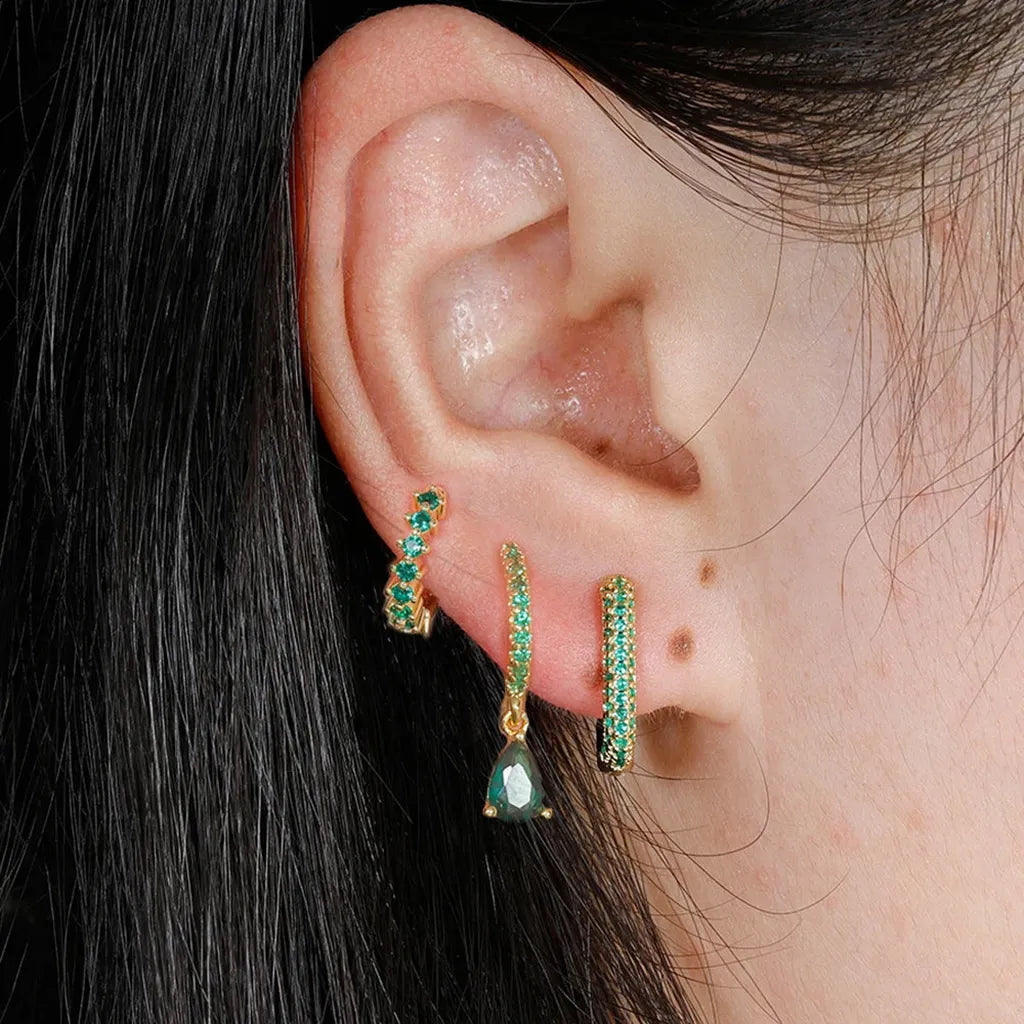 Cubic Zirconia Drop Earring Set-ReesJewels-ReesJewels