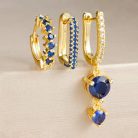 Cubic Zirconia Drop Earring Set-ReesJewels-ReesJewels