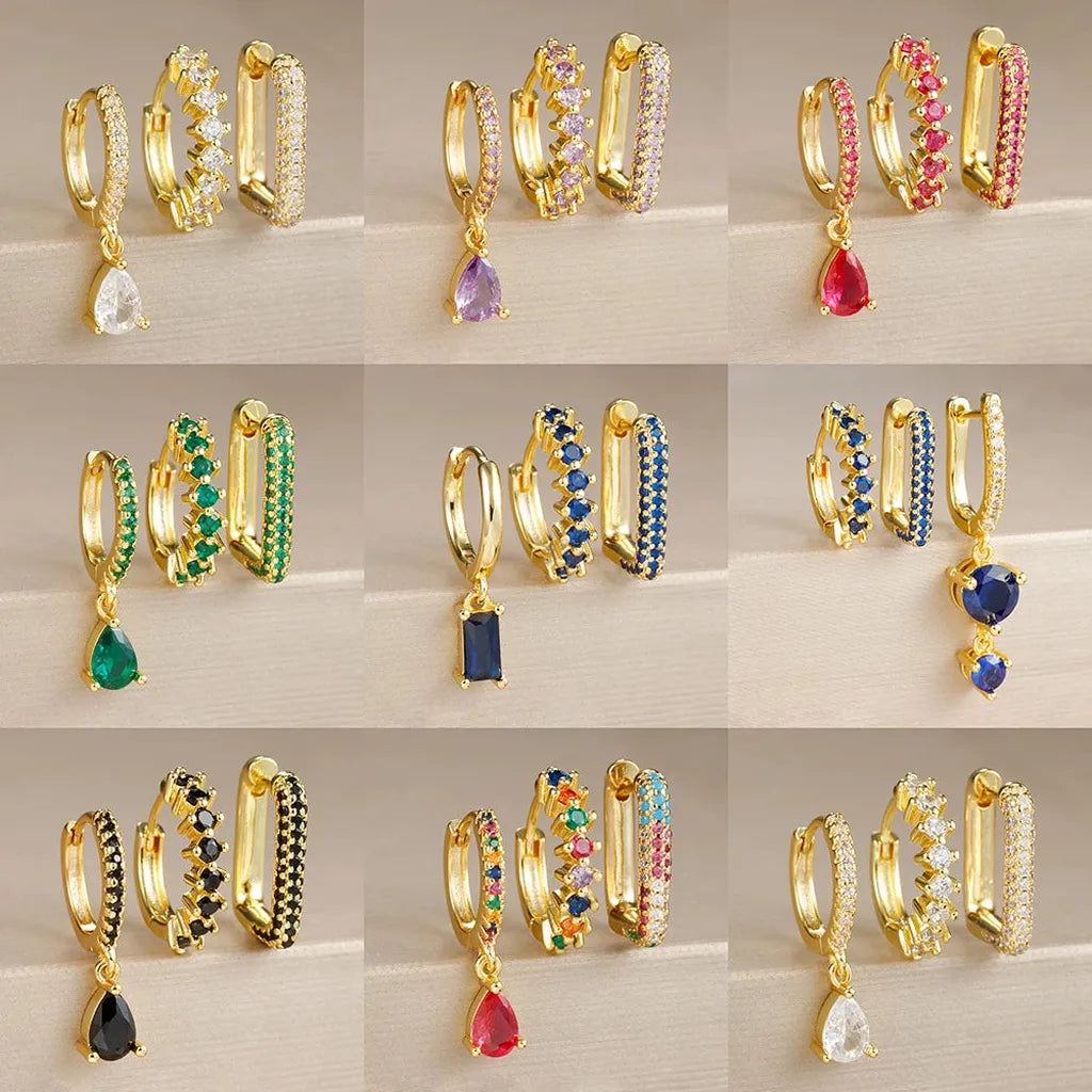 Cubic Zirconia Drop Earring Set